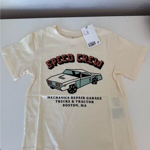 H&M Cream Speed Crew Kids Tee